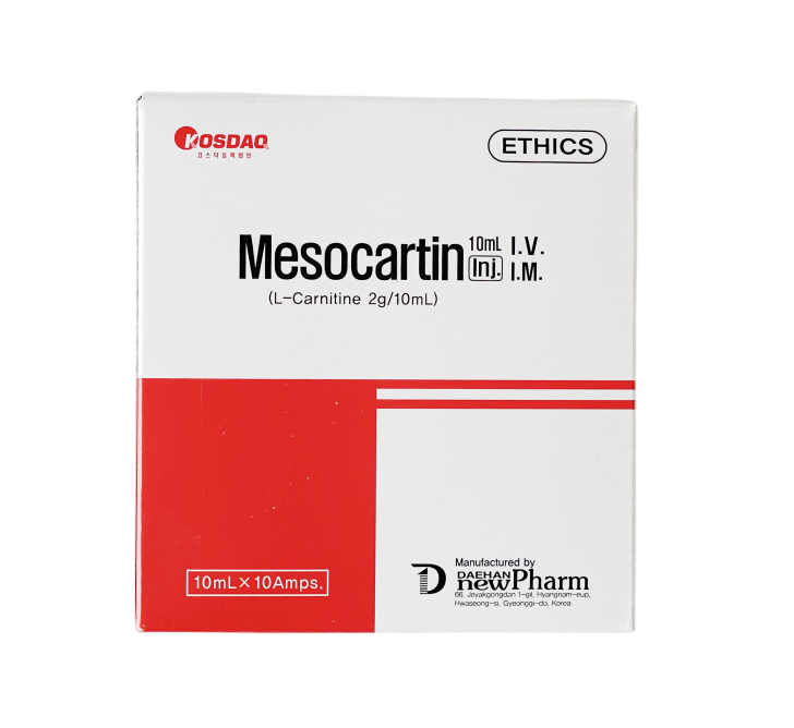 Mesocartin (L-Carnitine 2g) – Injectable Fat Burner & Metabolism Booster – West Coast Partners
